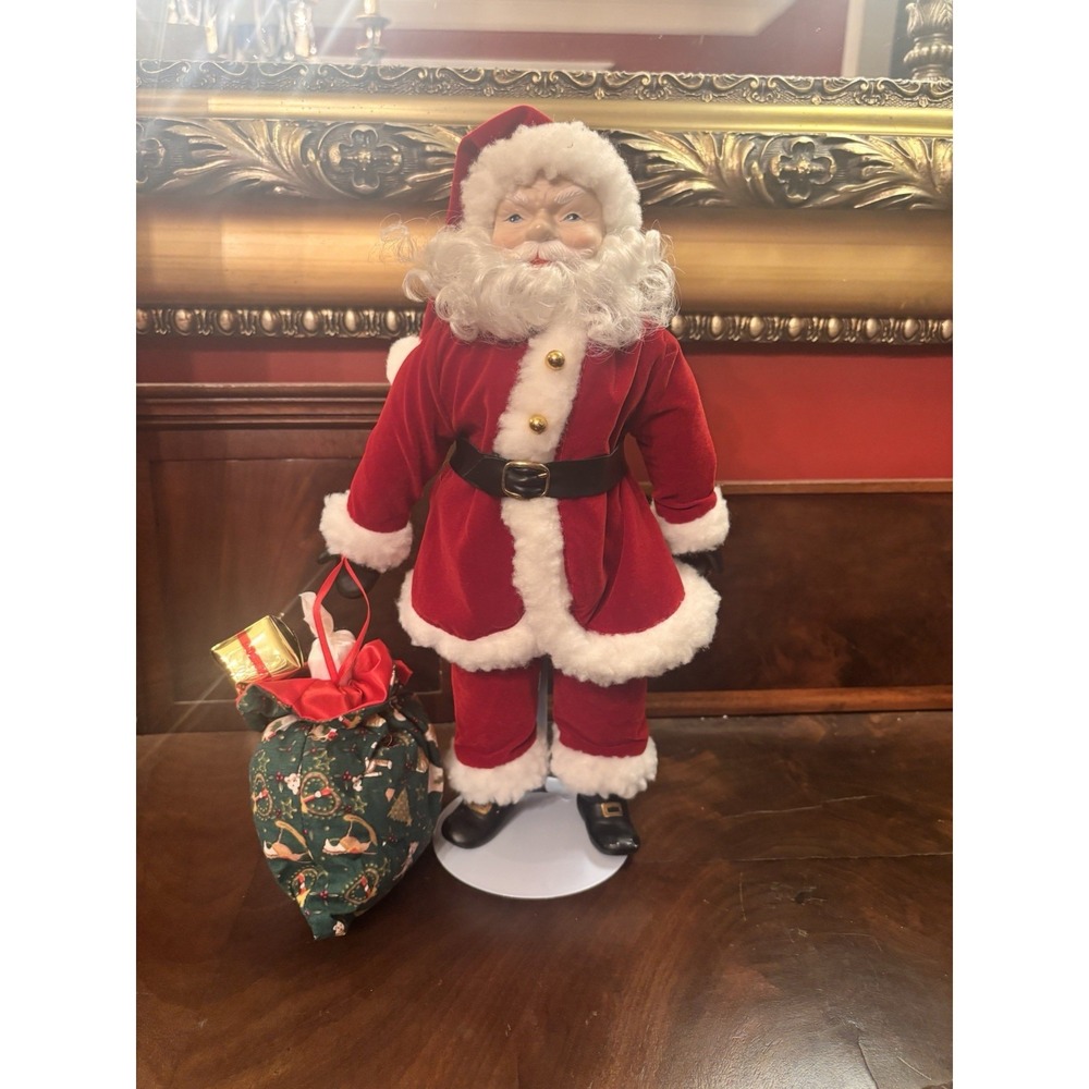 Vintage 1992 Christmas Fantasy Santa Claus Doll 15" Special Edition w/ Gifts Bag